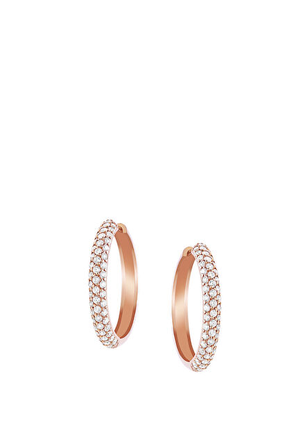 Gilda Pavé Hoops Pırlantalı Kadın Altın Küpe